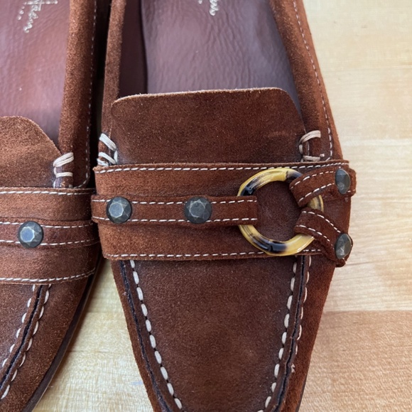 Cole Haan suede Loafers Brown flats Size 7.5 B Made In Italy Preppy slide on - Picture 4 of 13